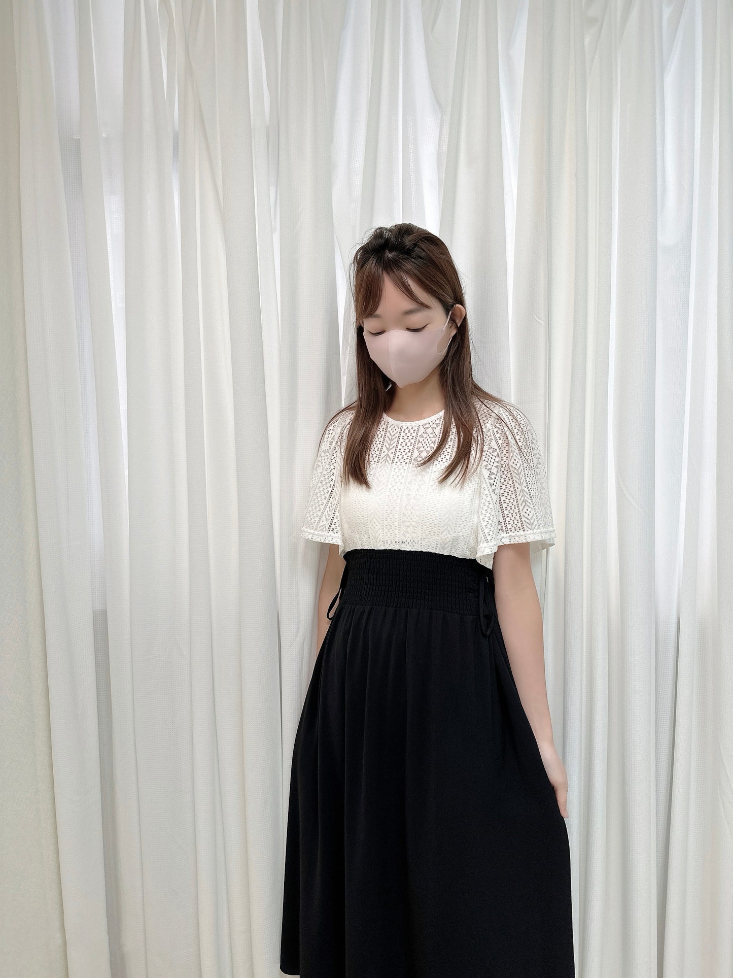 AF9001WH一件式格紋理連身裙(2色)