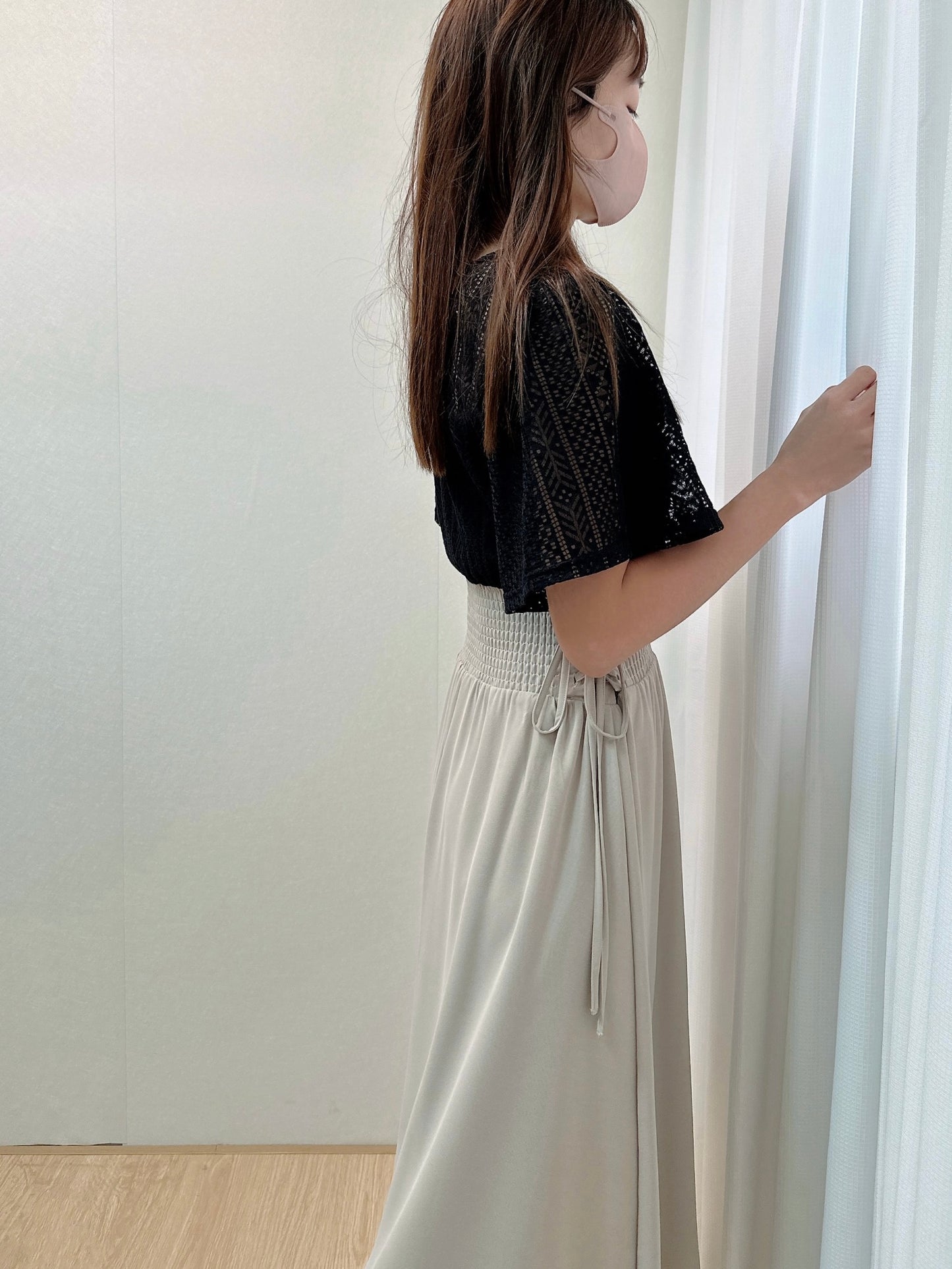 AF9001BK一件式格紋理連身裙(2色)