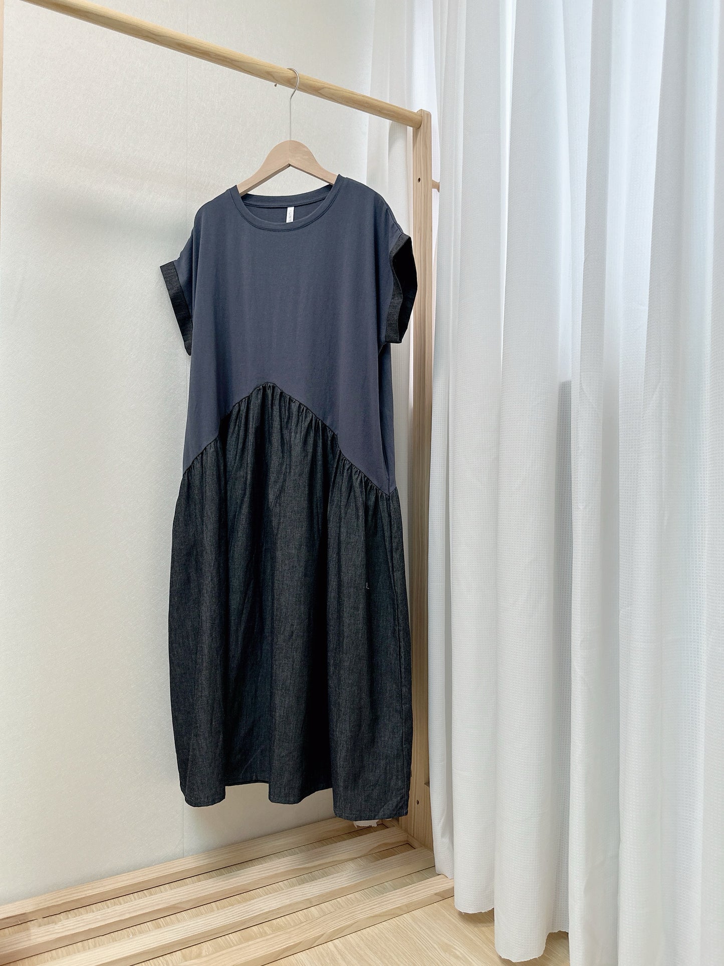 AF8986日系一件式兩色連身裙